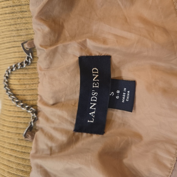 Lands End Womens Belted Trench Puffer Coat Tan Size Small - Picture 7 of 12